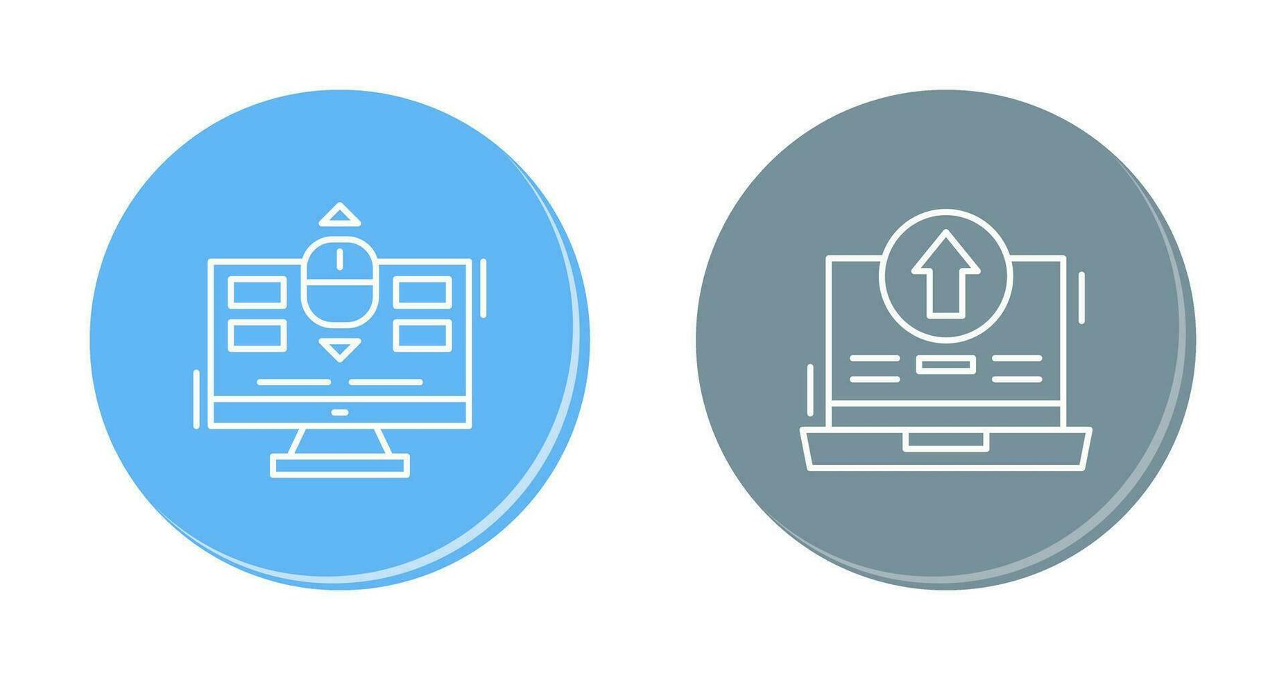 Scroll and Upload Icon vector