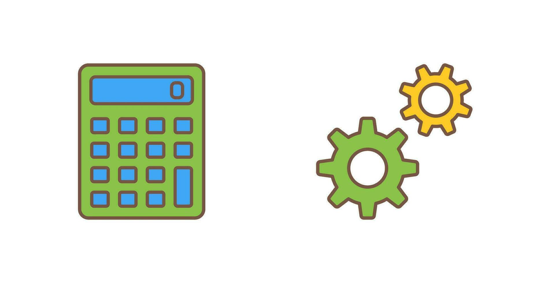 Calculator and Setting Icon vector