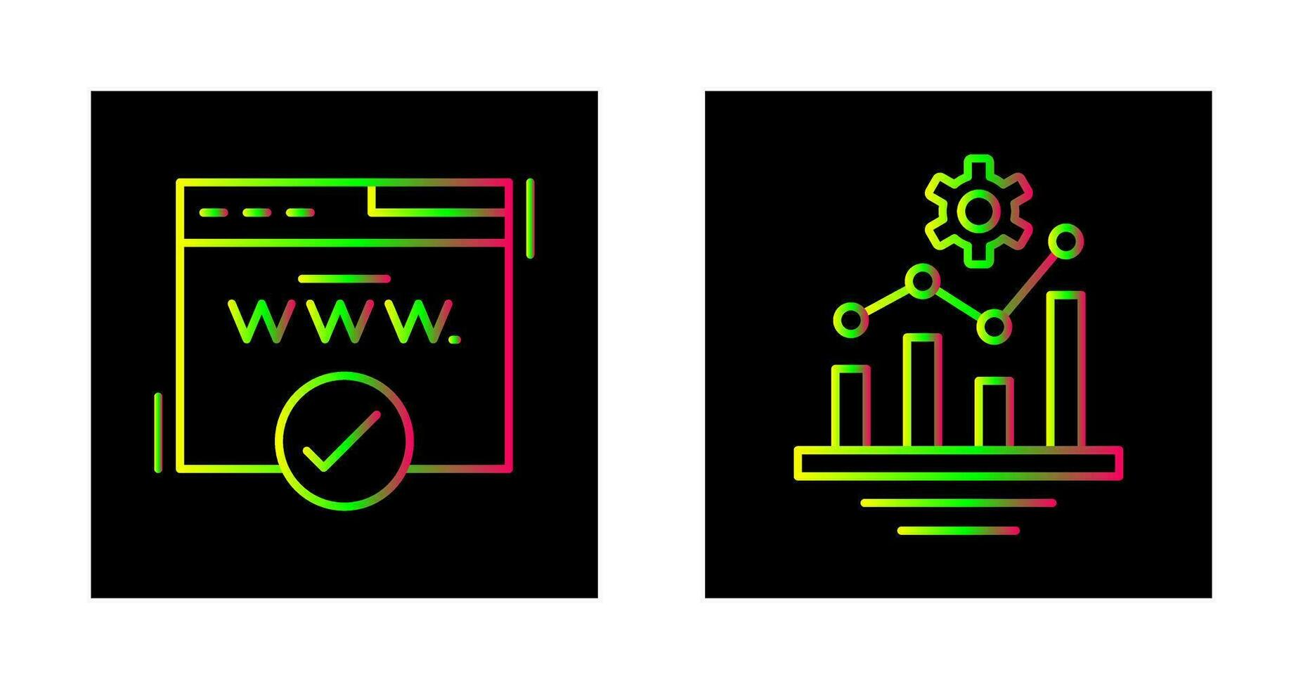 Domain and Bar Icon vector