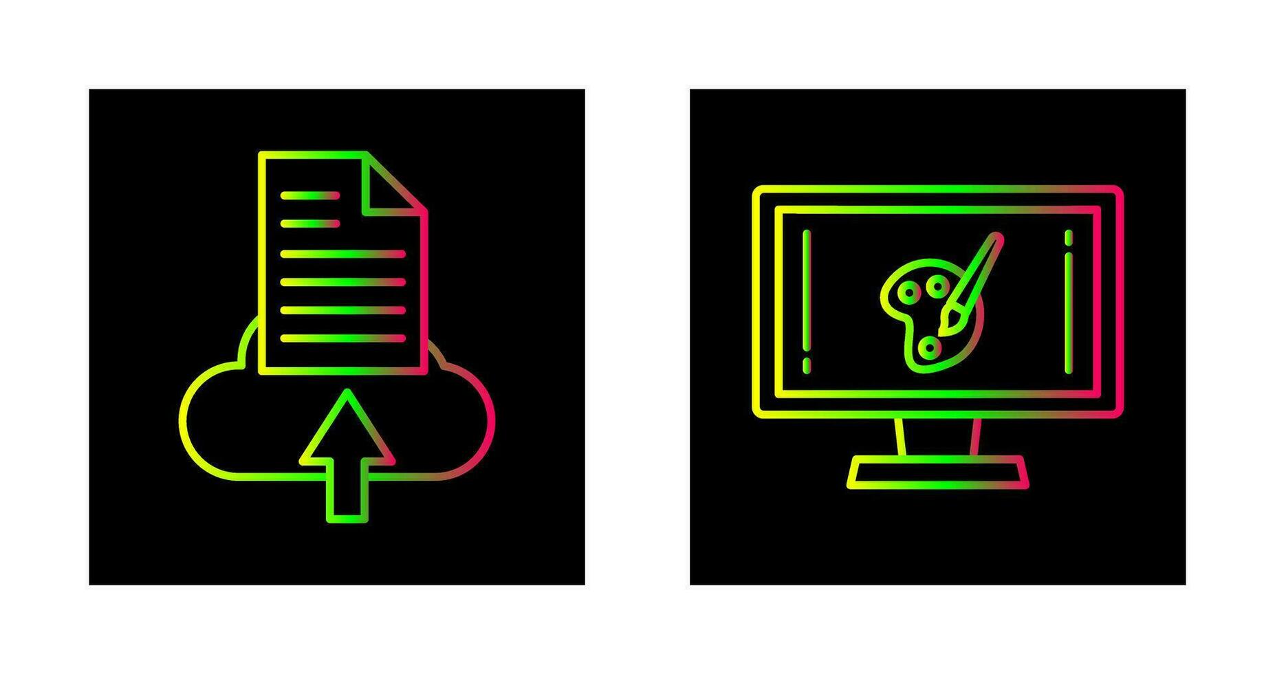 File Upload and Art Icon vector
