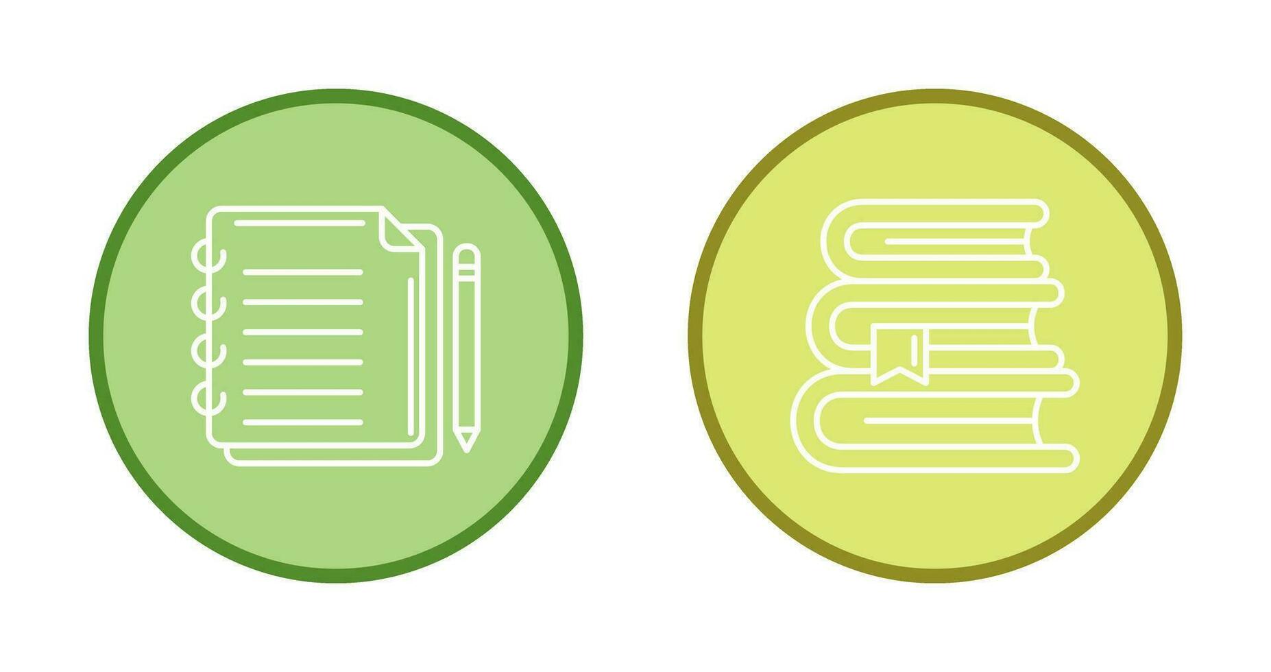 Write and Books Icon vector