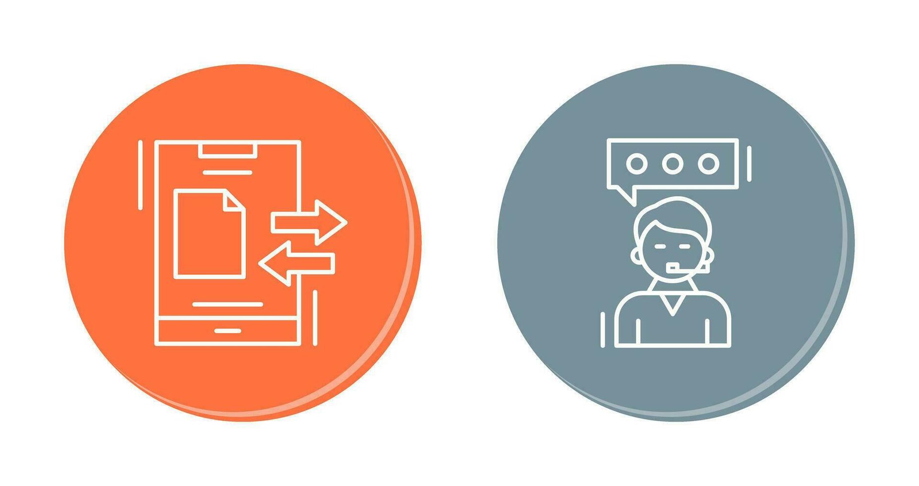 Data Transfer and Client Service Icon vector