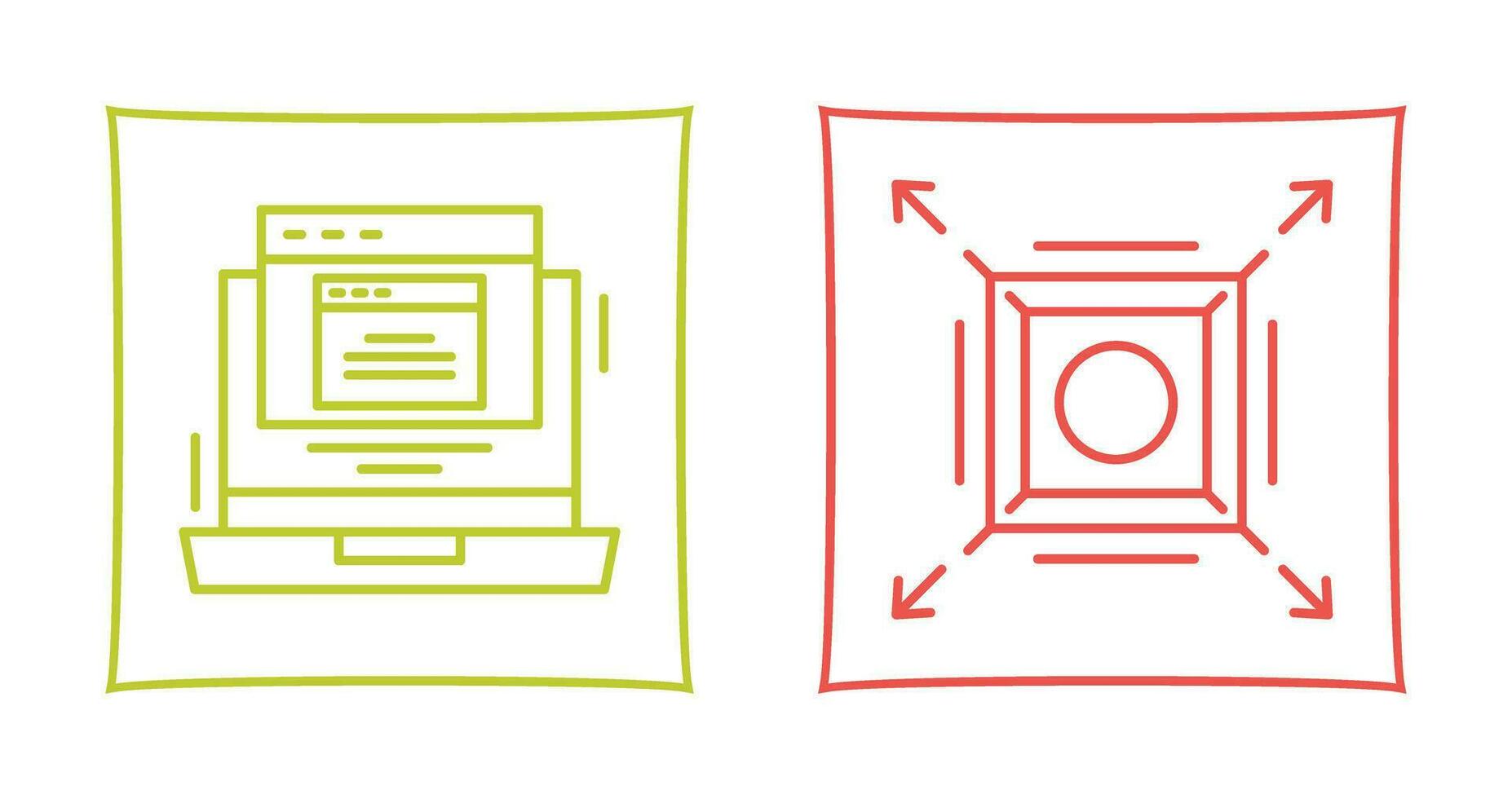 Pop Up and Maximize Icon vector