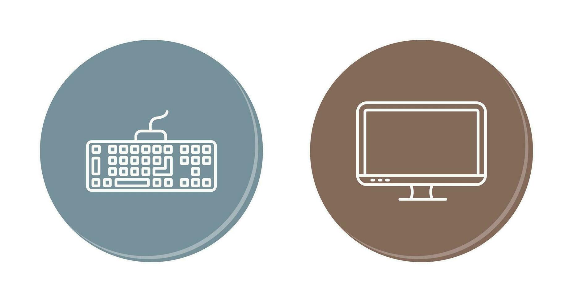 Keyboard and LCD Icon vector