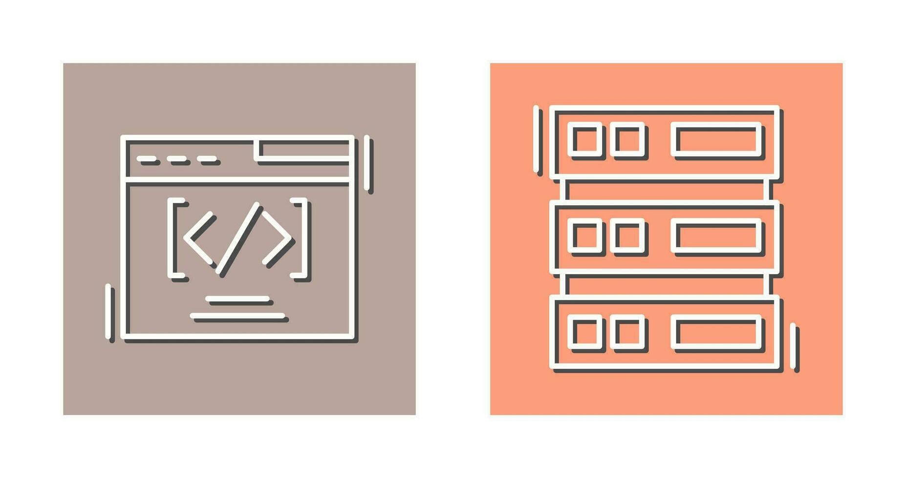 Web Coding ND Server Icon vector