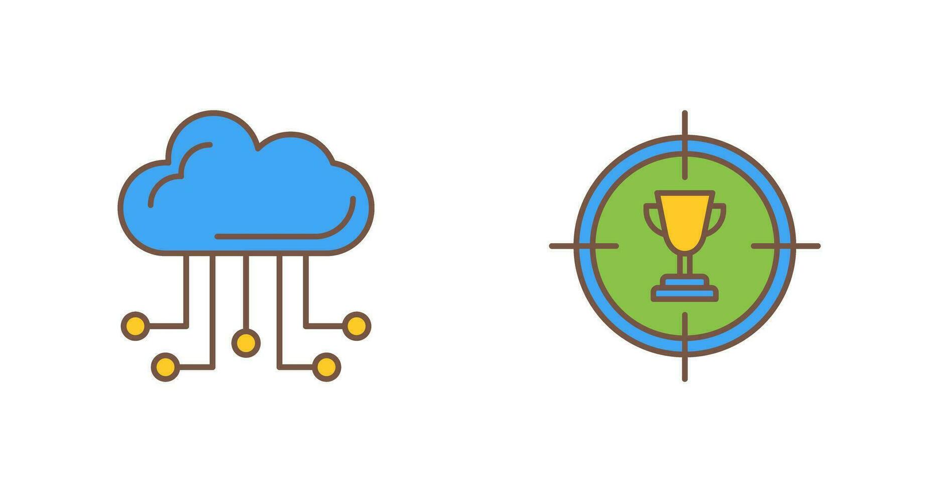 Cloud Computing and Target Icon vector