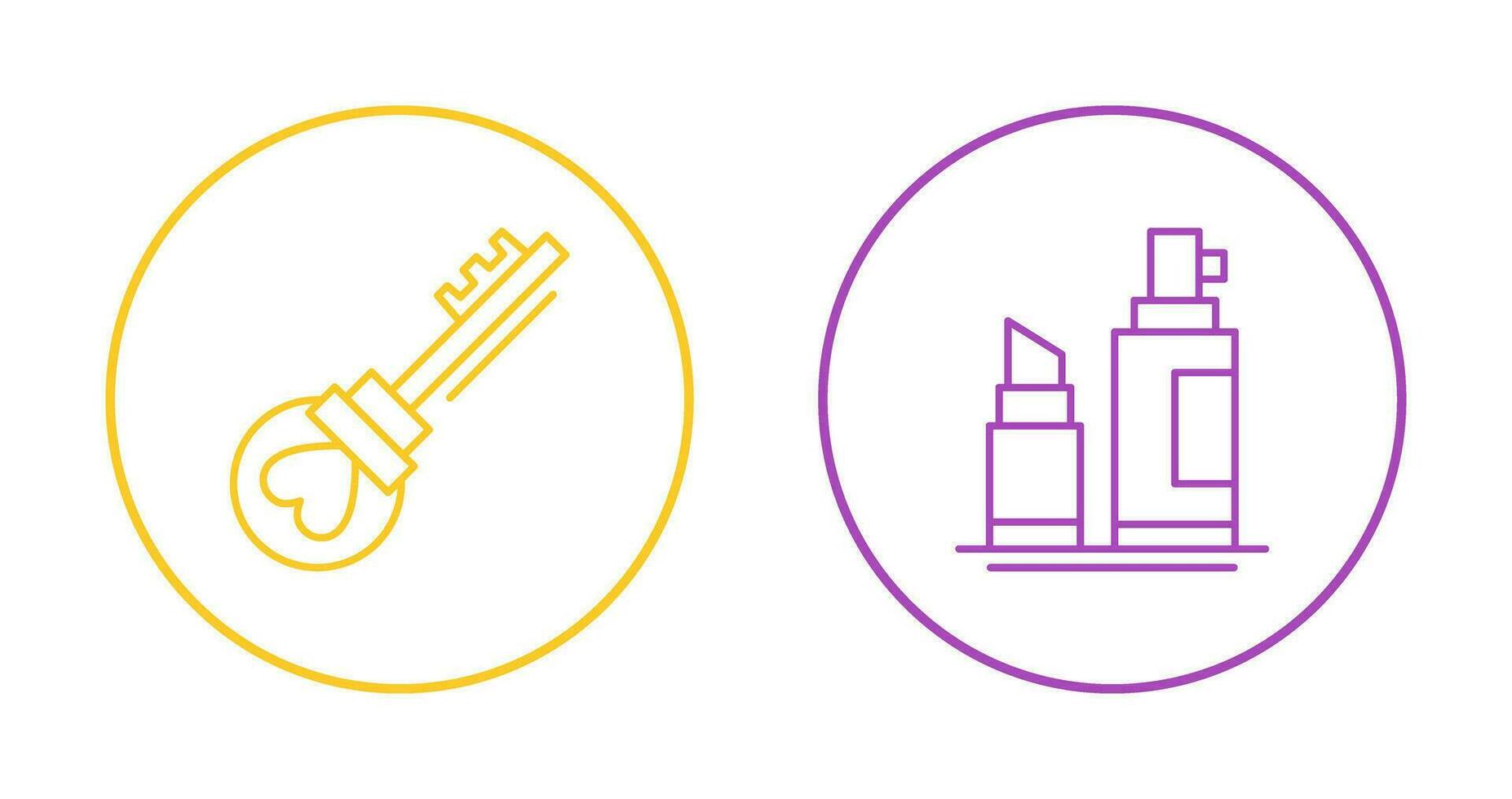 Key and Make up  Icon vector