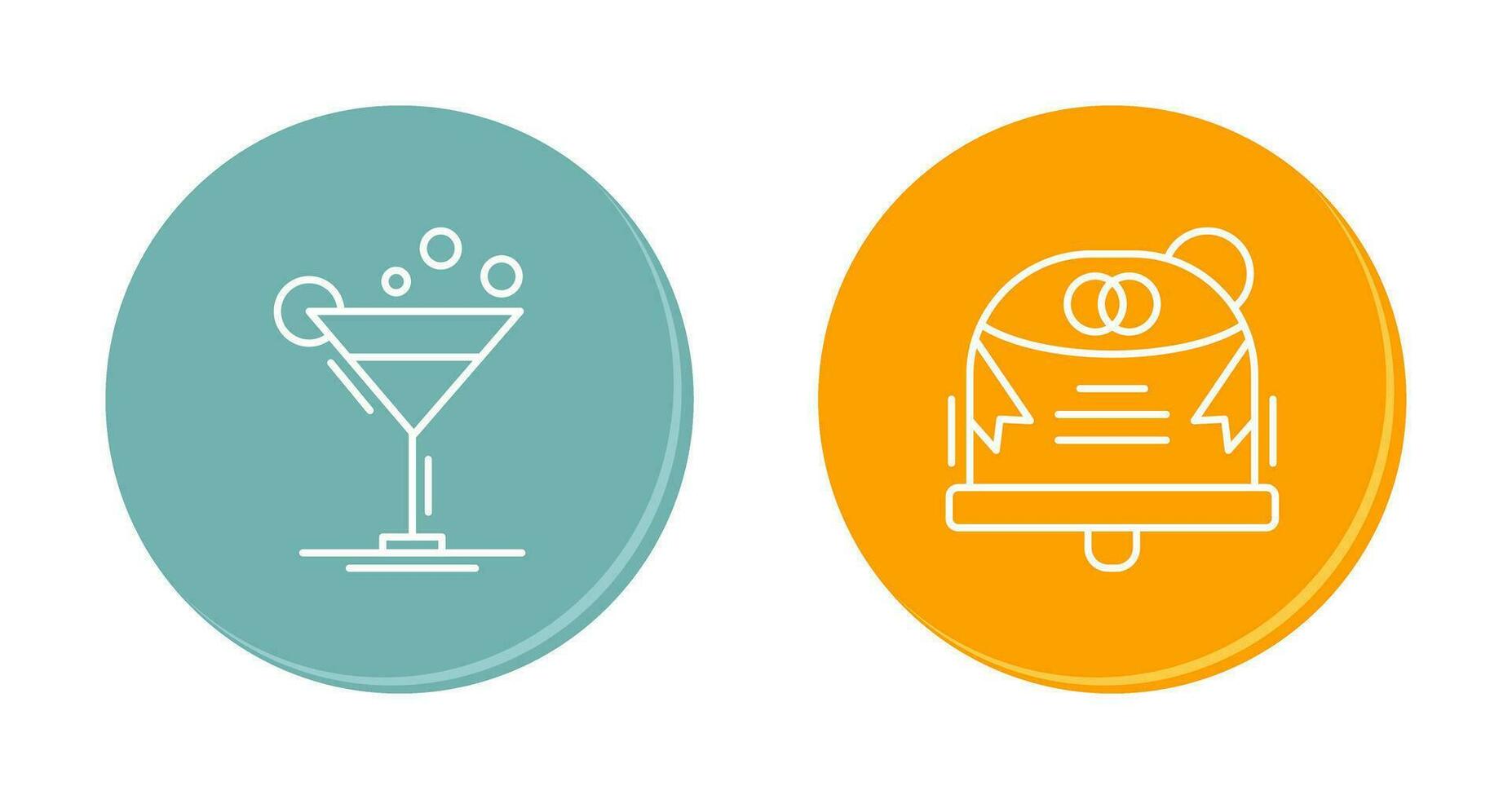 Coktail and Wedding Icon vector