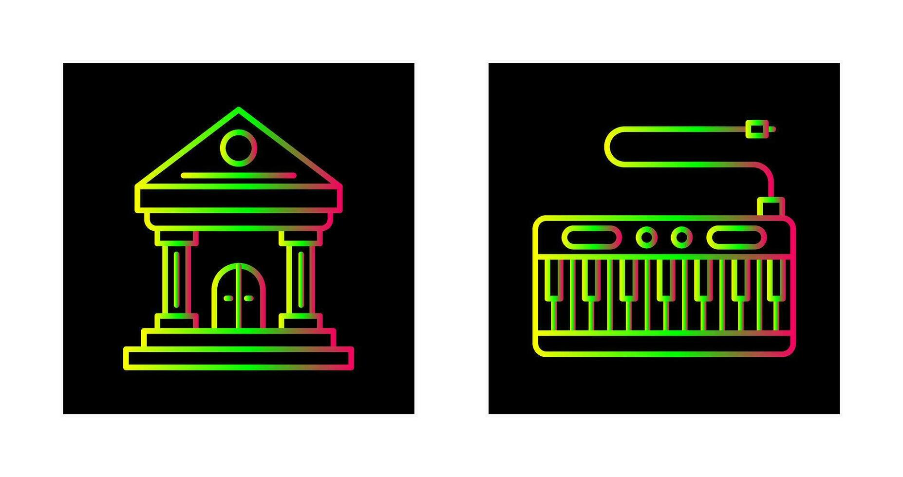 Keyboard and Museum Icon vector