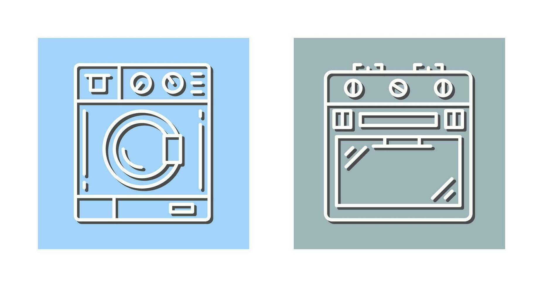 Washing Machine and Stove Icon vector