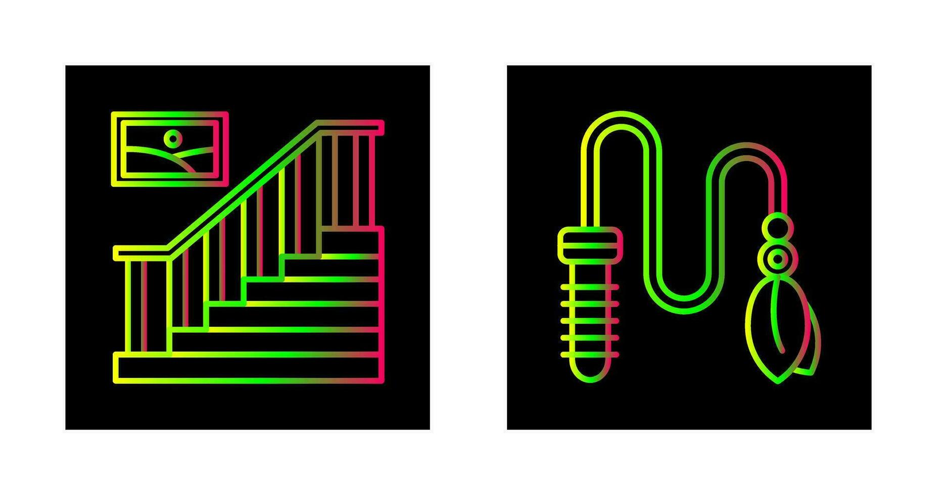 Stair and Cat Toy Icon vector