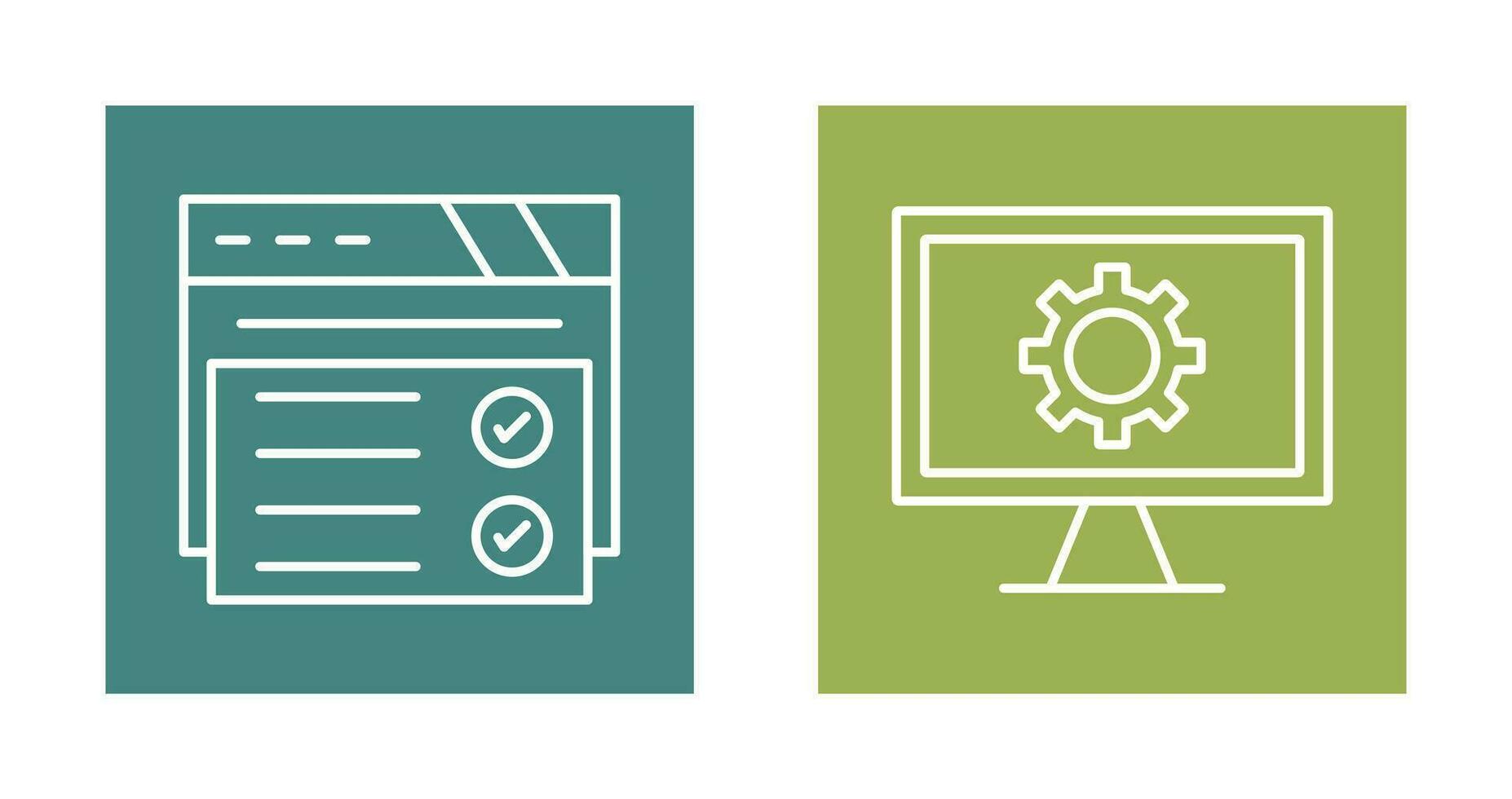 Web Browser and Monitor Screen Icon vector