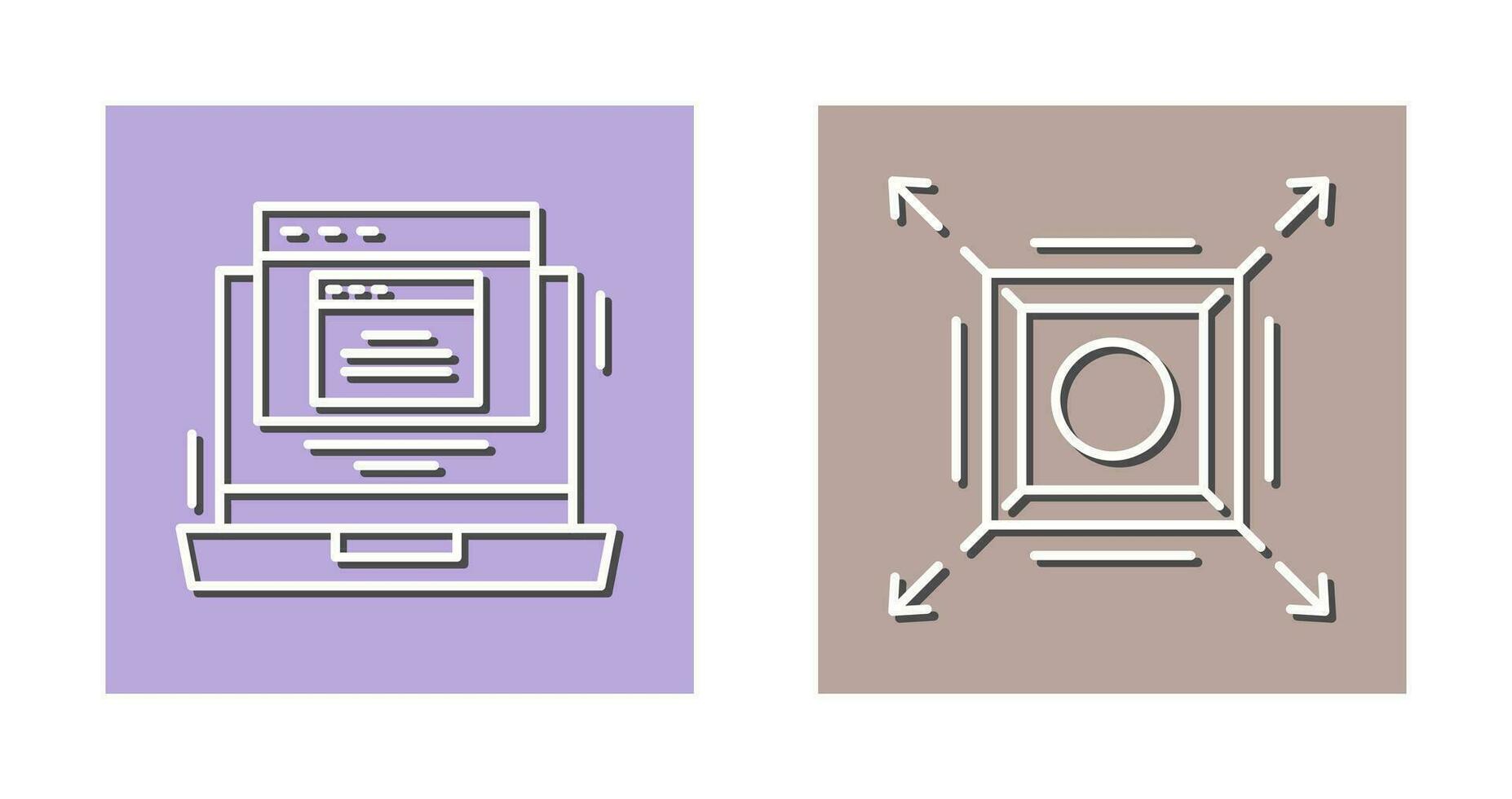Pop Up and Maximize Icon vector