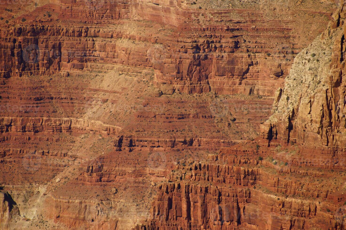 Textures of steep sandstone cliffs photo