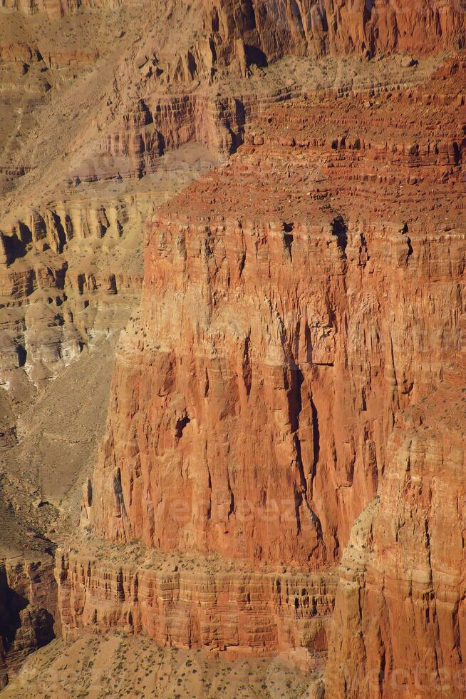 Textures of steep sandstone cliffs photo