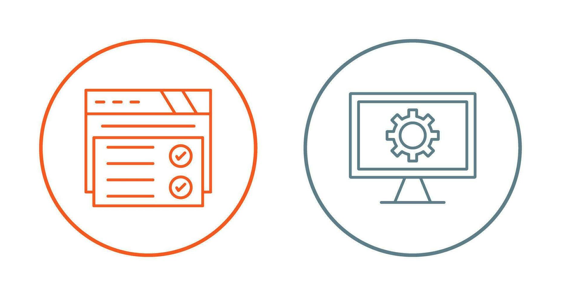 Web Browser and Monitor Screen Icon vector