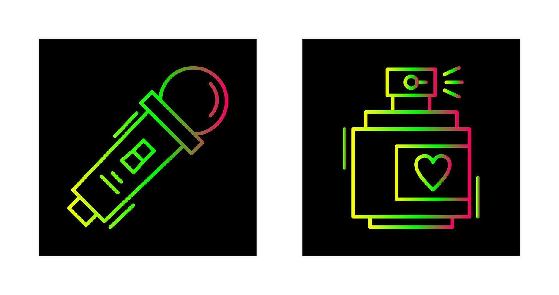 Microphone and Perfume Icon vector