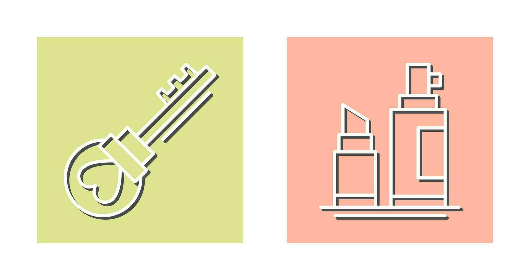 Key and Make up  Icon vector