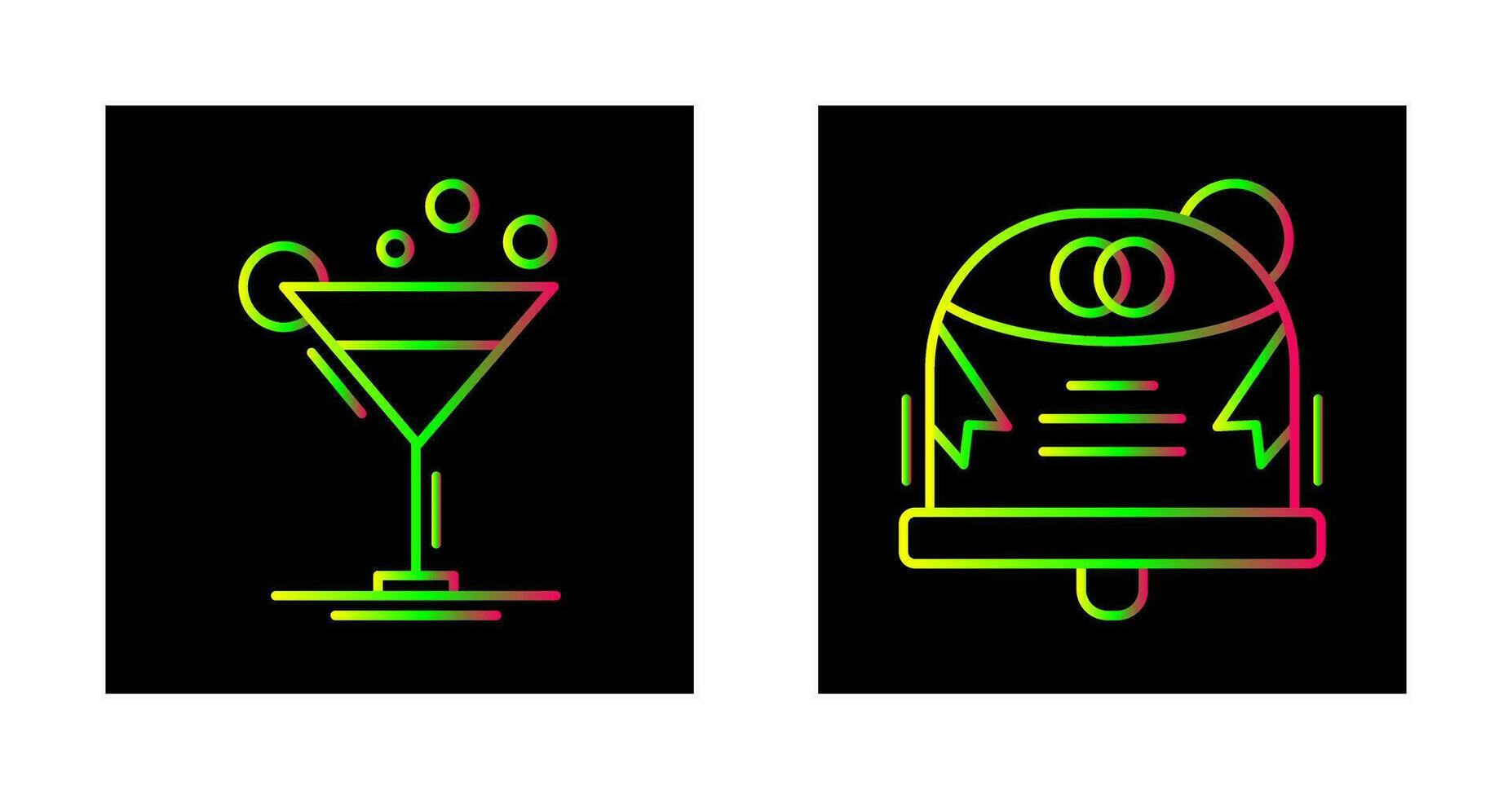 Coktail and Wedding Icon vector