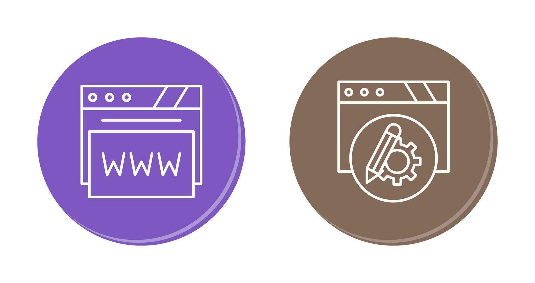 Setting and Web Browser Icon vector