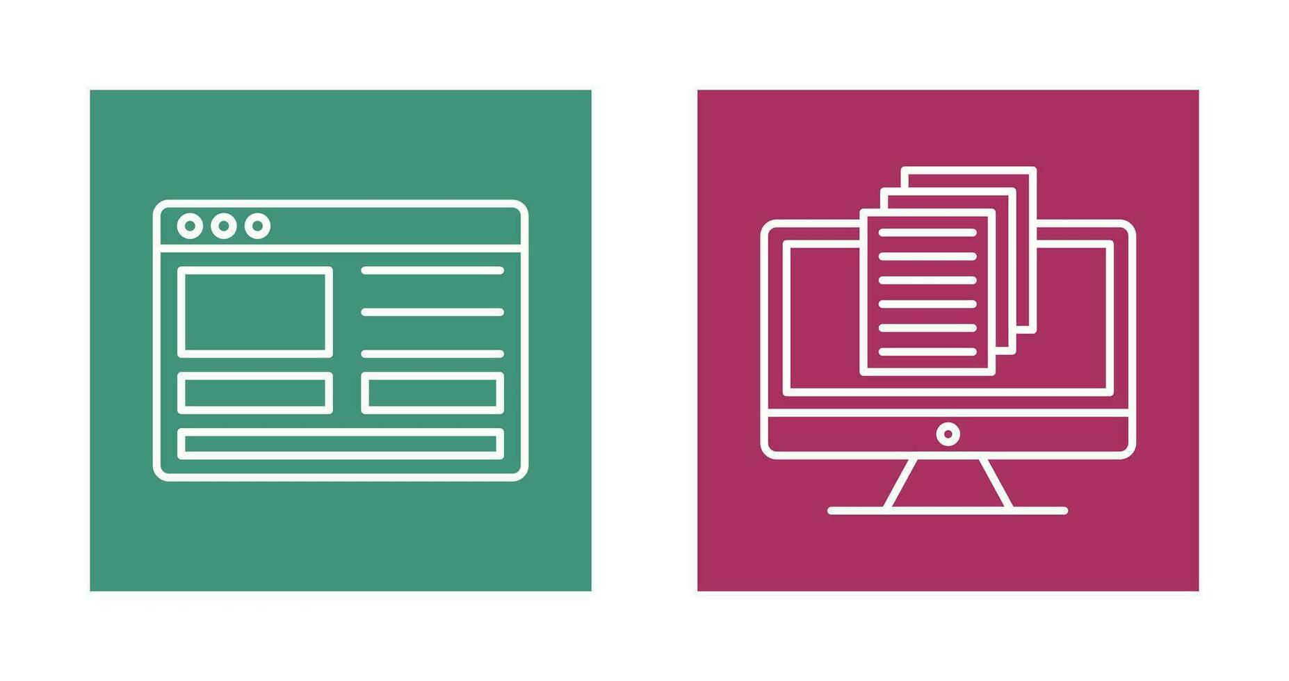 Web Design and Document Icon vector