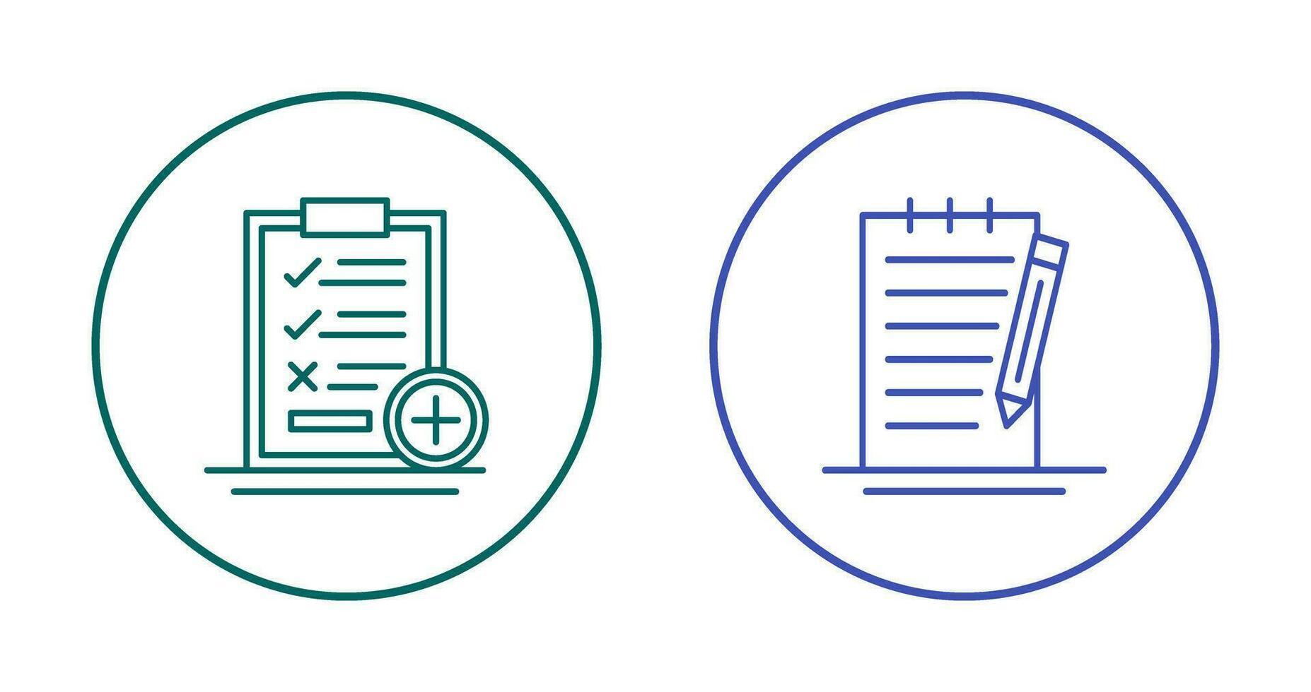 Medical Examination List and Check Up List Icon vector