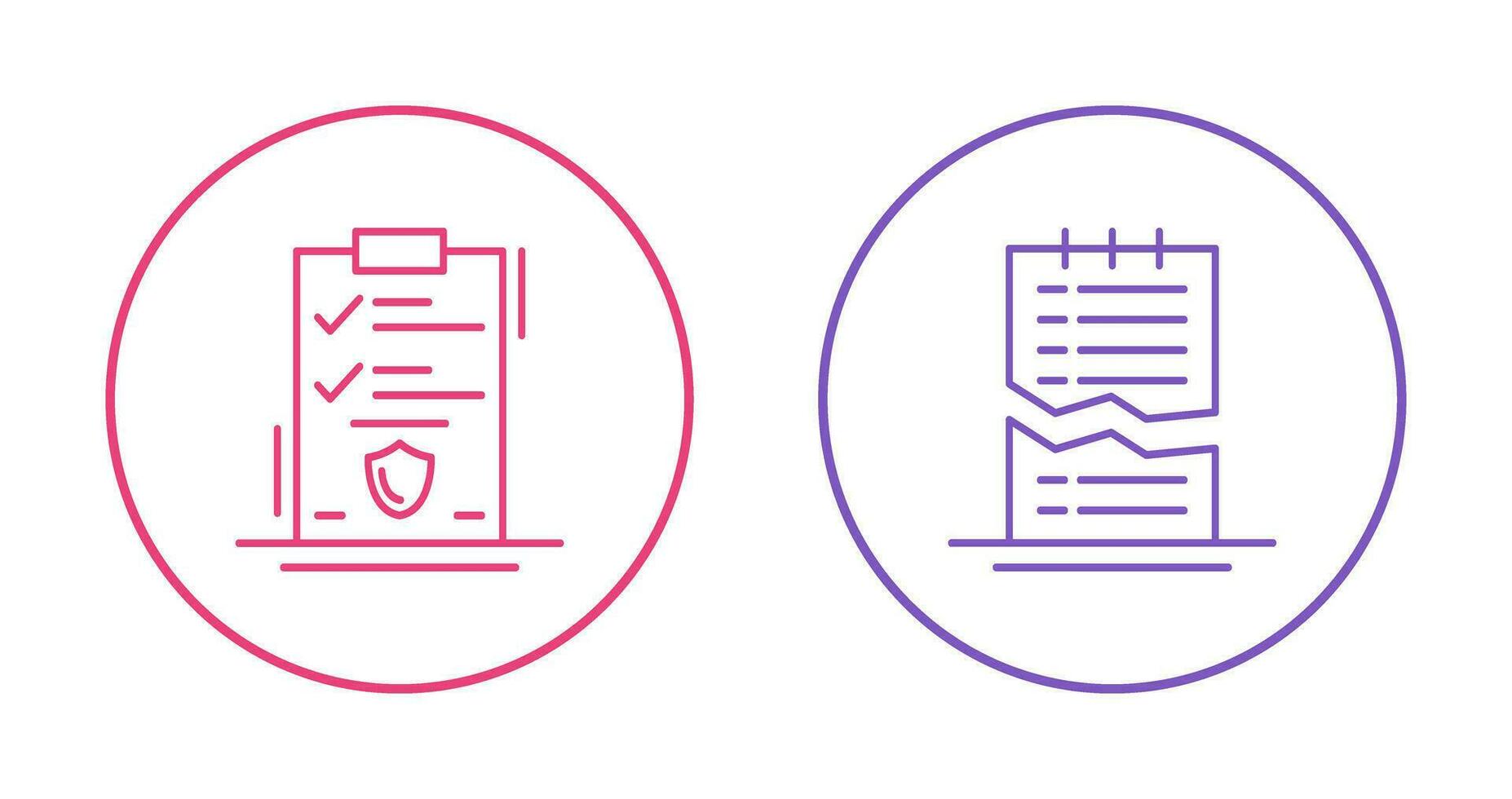 Approved and Corrupted List Icon vector