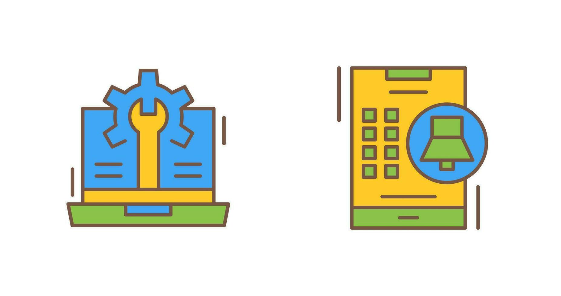 Alarm and Web Development Icon vector