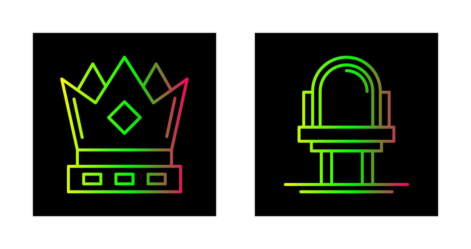 Crown and Mirror Icon vector