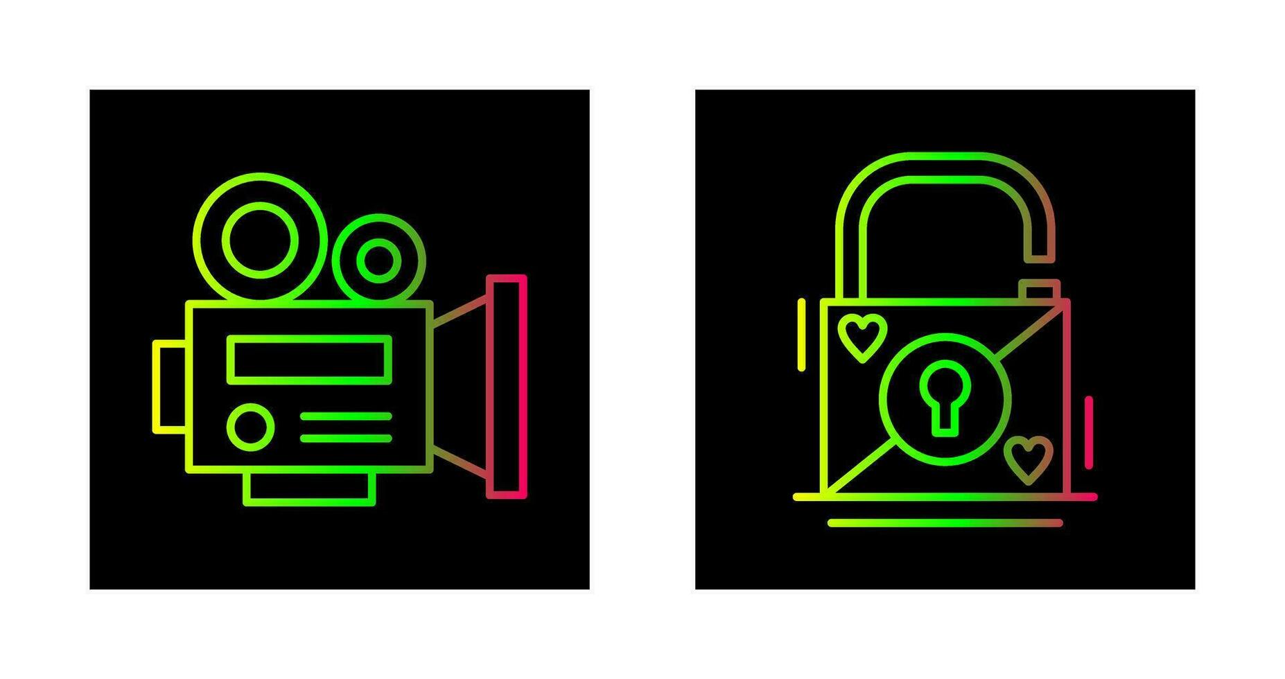 Padlock and Video  Icon vector