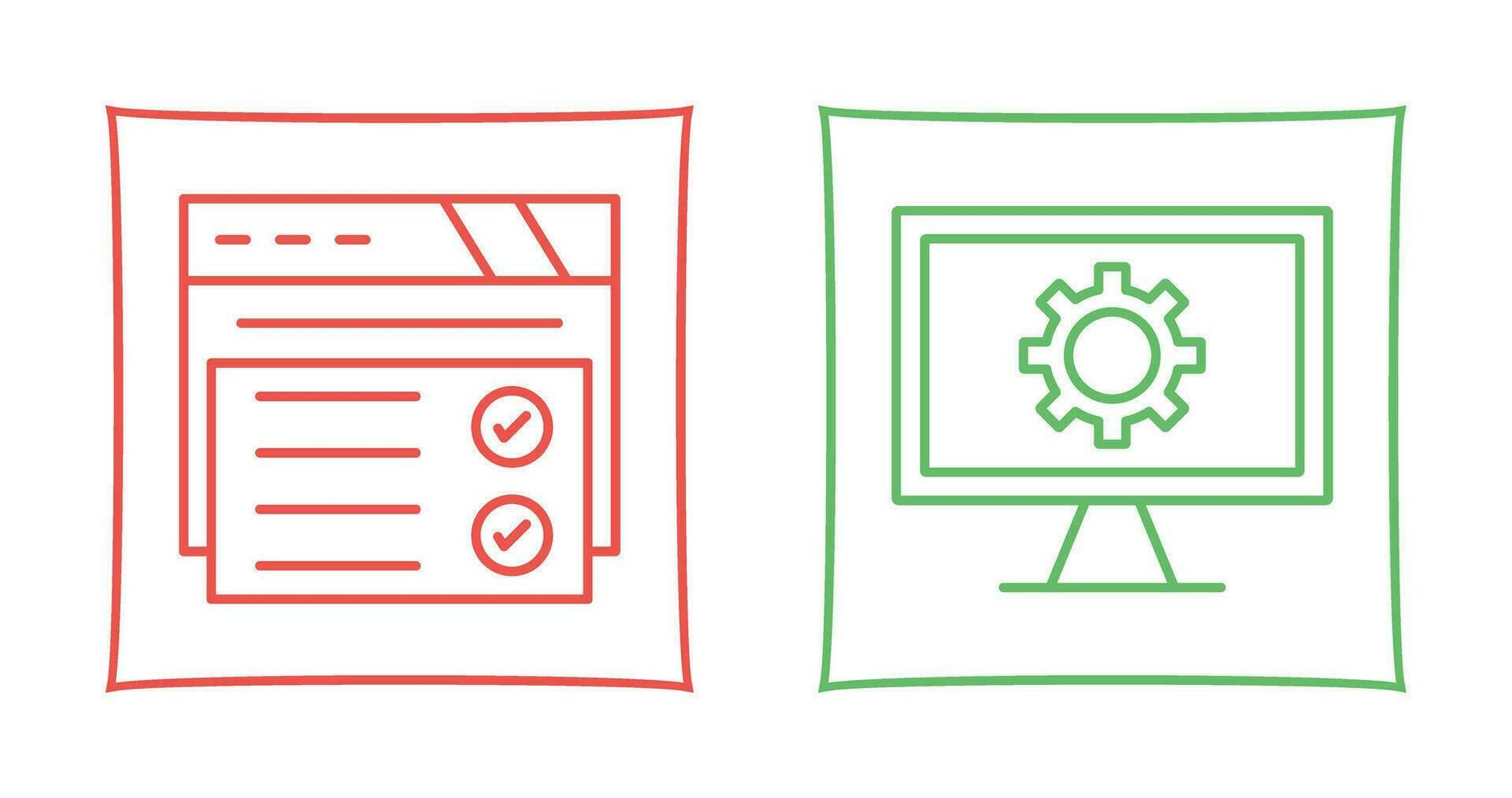 Web Browser and Monitor Screen Icon vector