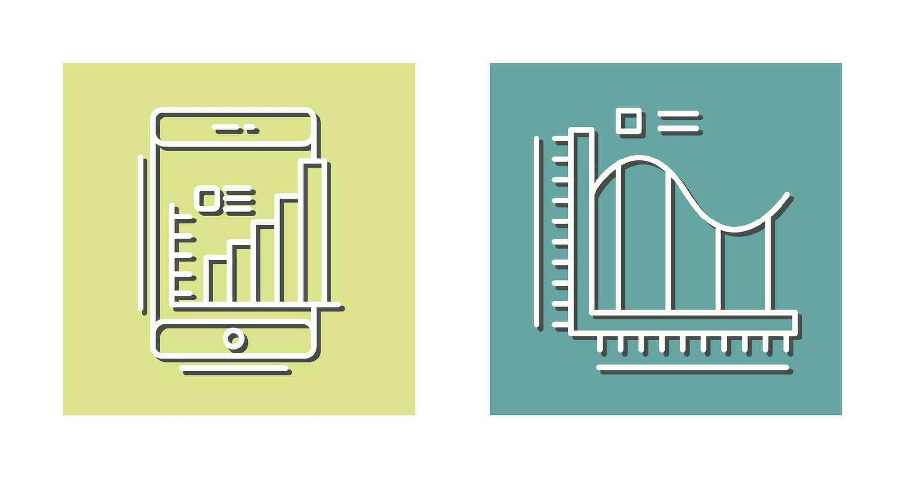 Mobile and Bar Chart Icon vector