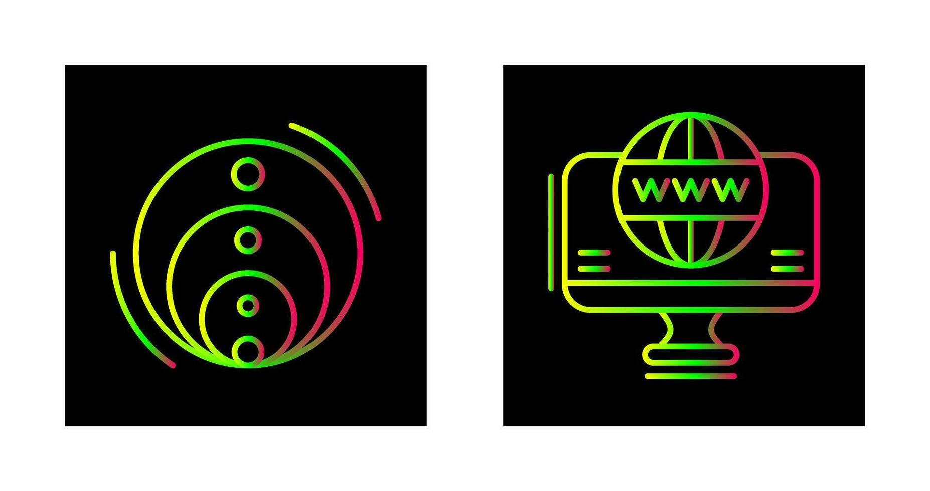 Venn Diagram and Web Icon vector