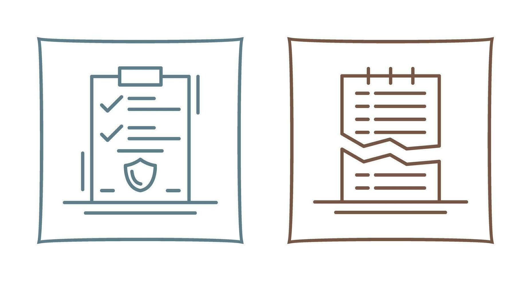 Approved and Corrupted List Icon vector