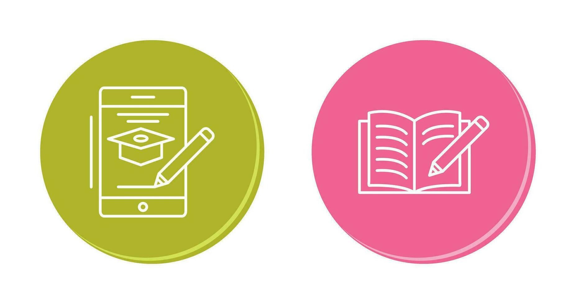Online Course and Write Icon vector