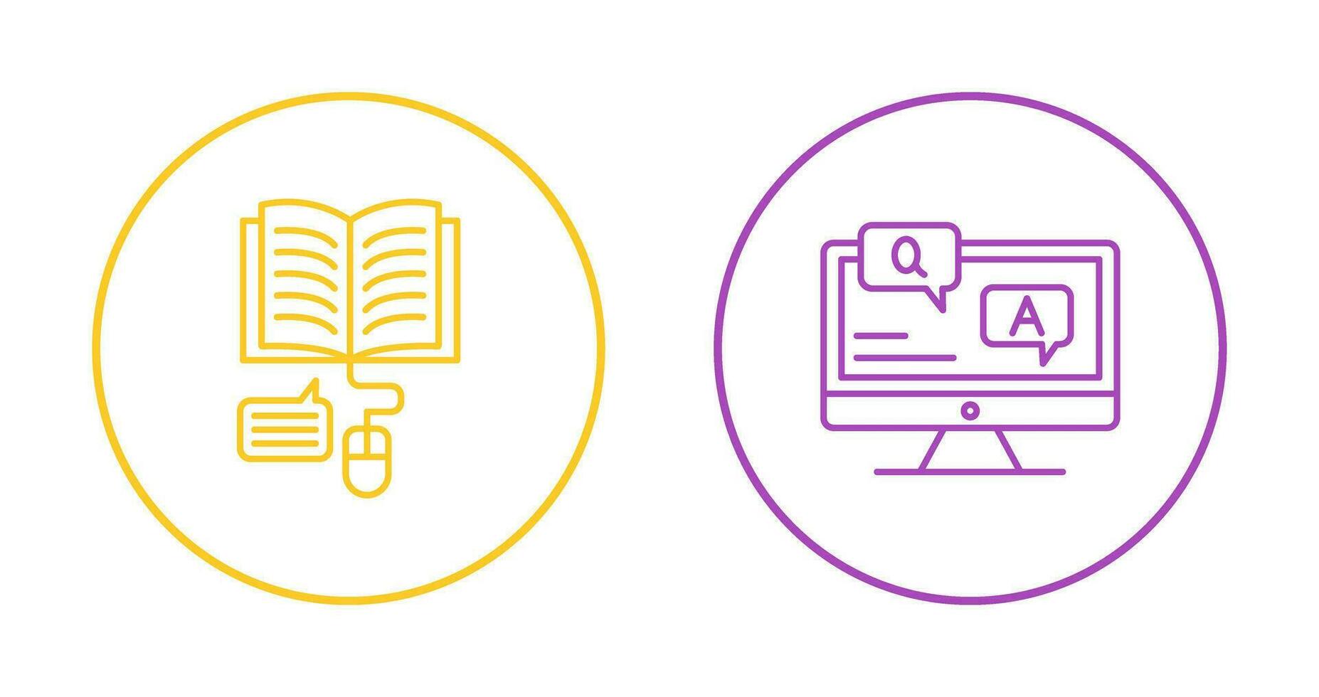 Online Learning and Faq Icon vector