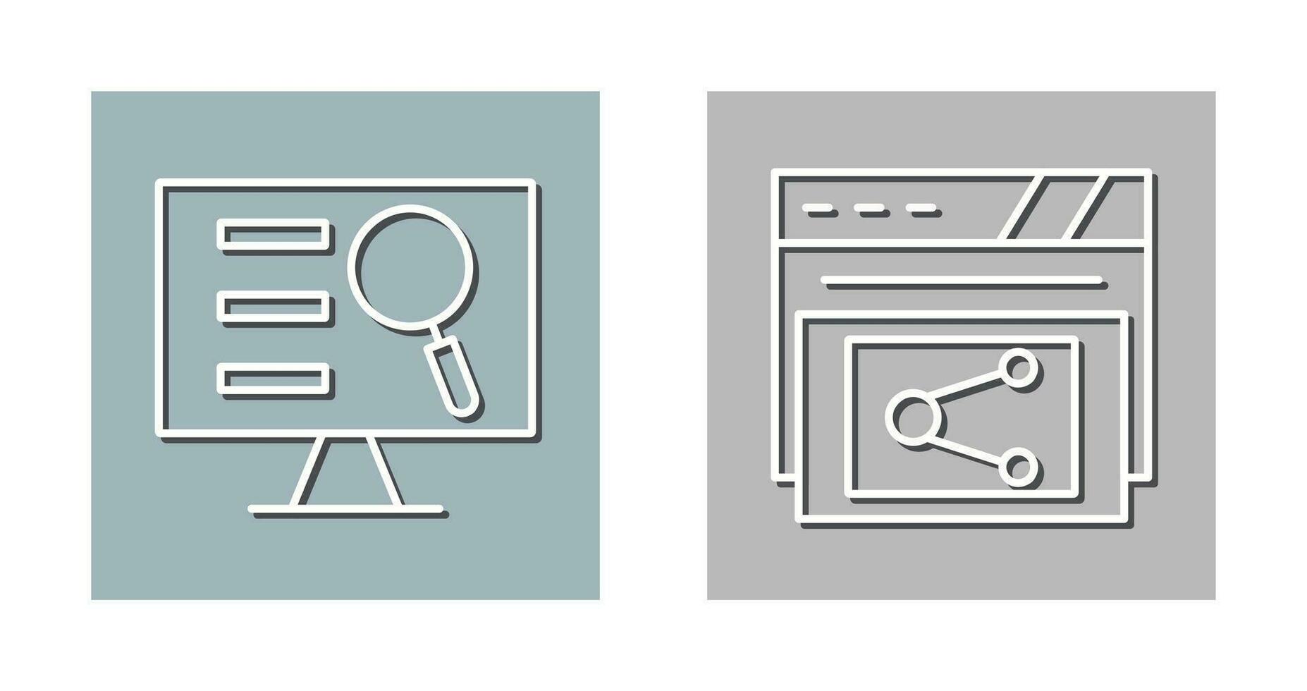 Monitor Screen and Share Icon vector