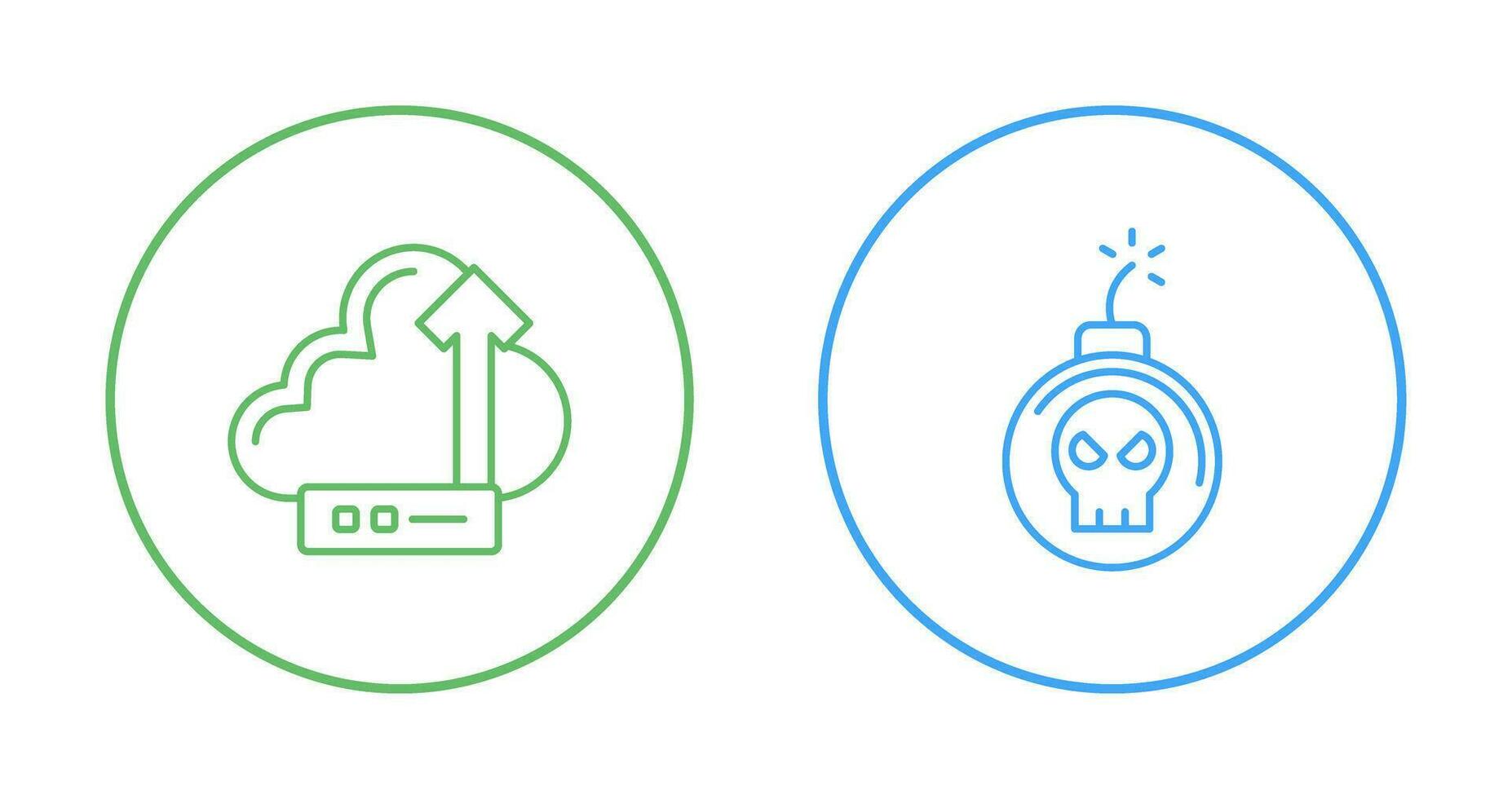 Cloud and Bomb Icon vector