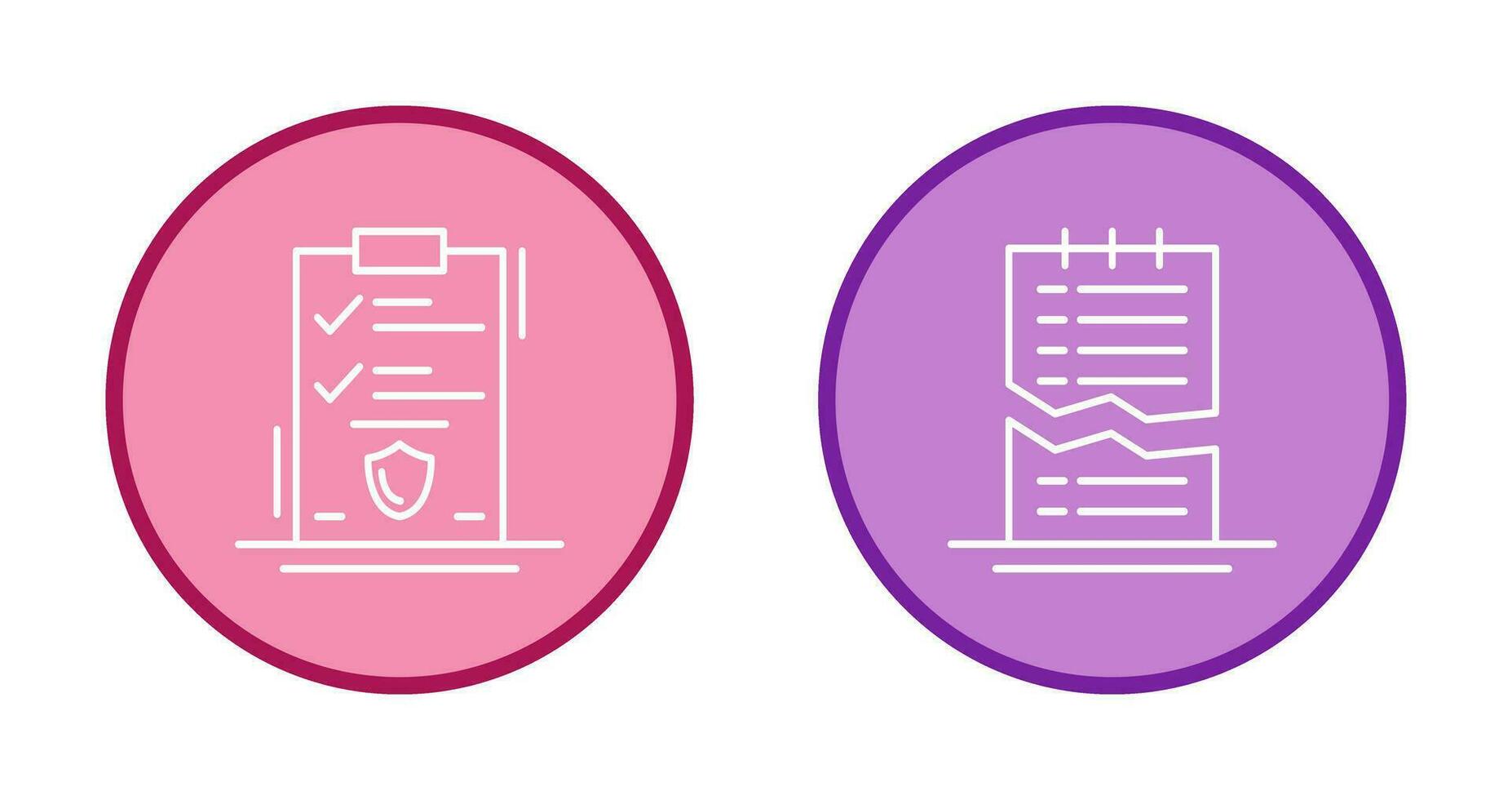Approved and Corrupted List Icon vector