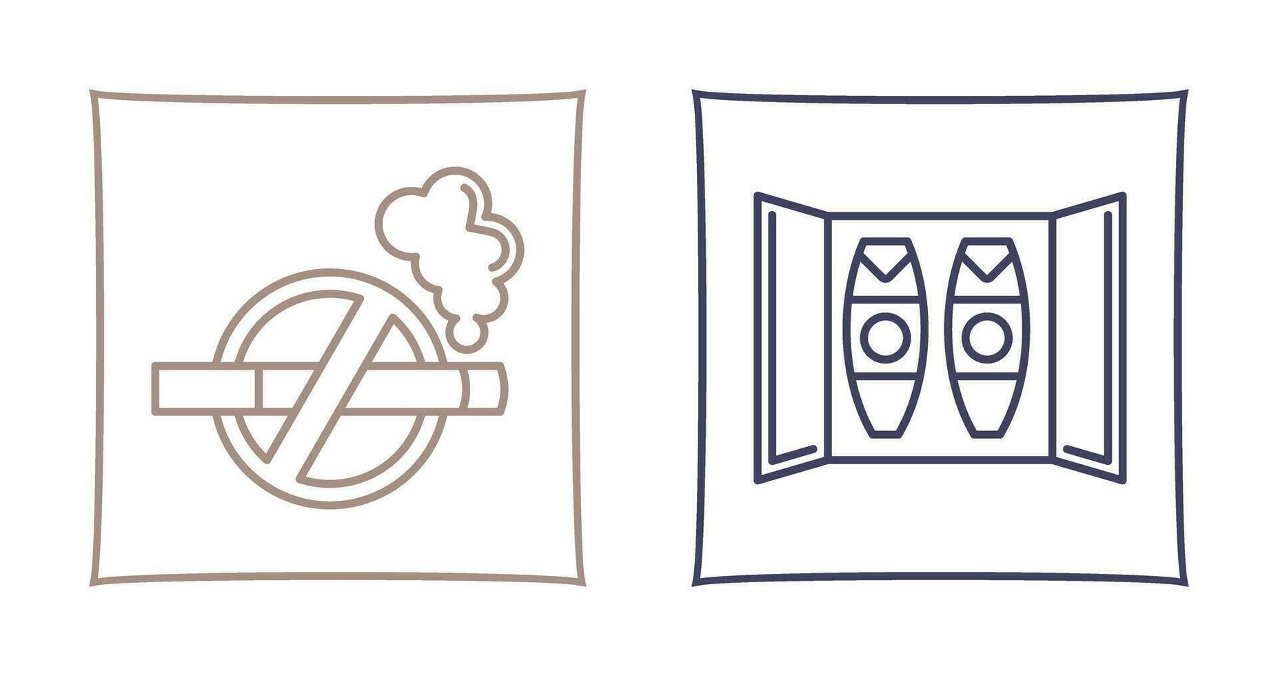 Cigar Box and No Tobacco Icon vector