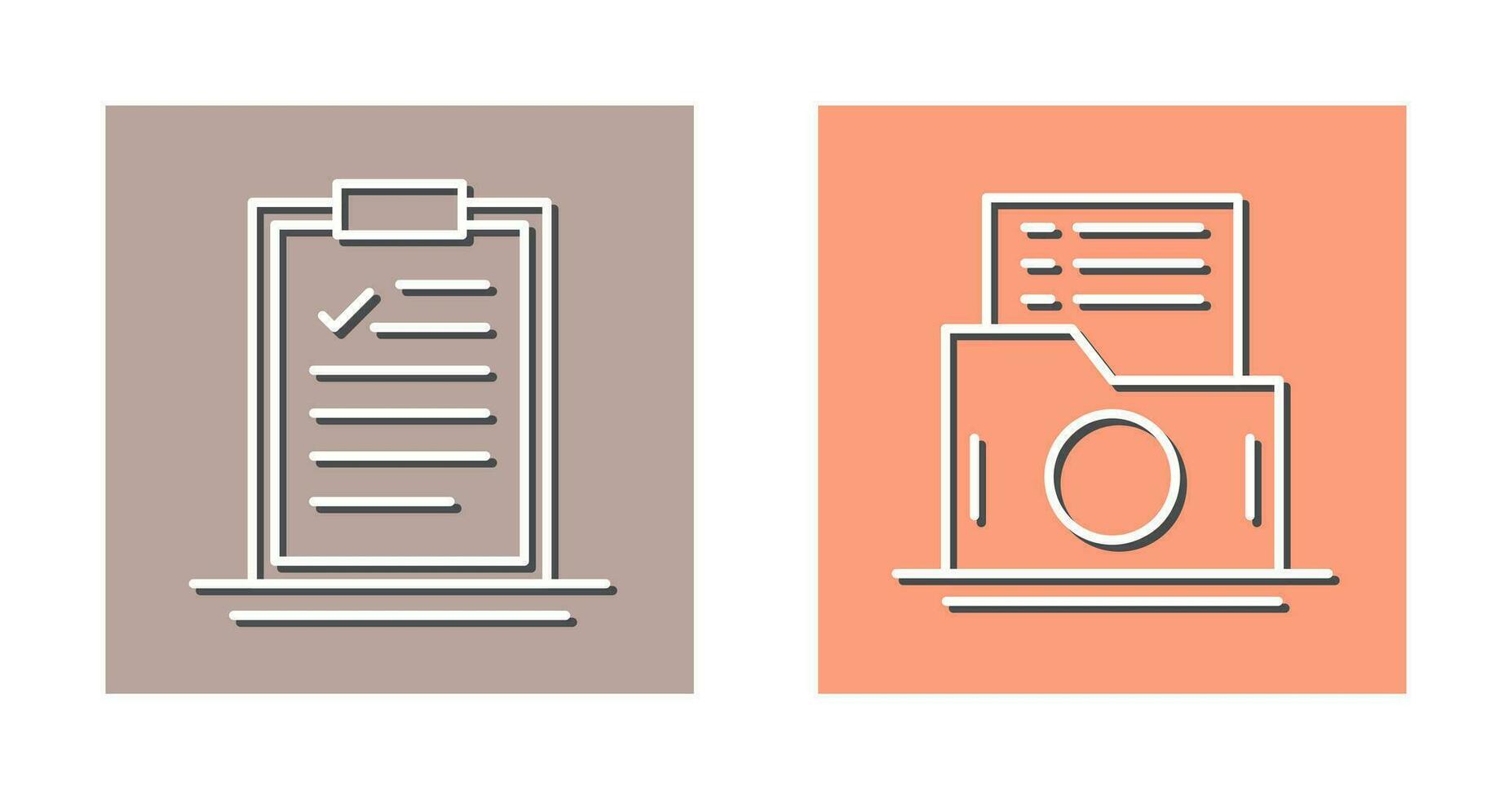 Clipboard and List Folder Icon vector