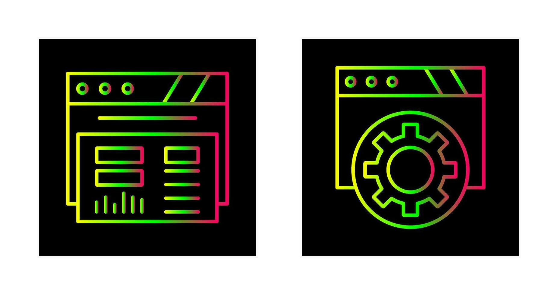 Dashboard and Browser Icon vector