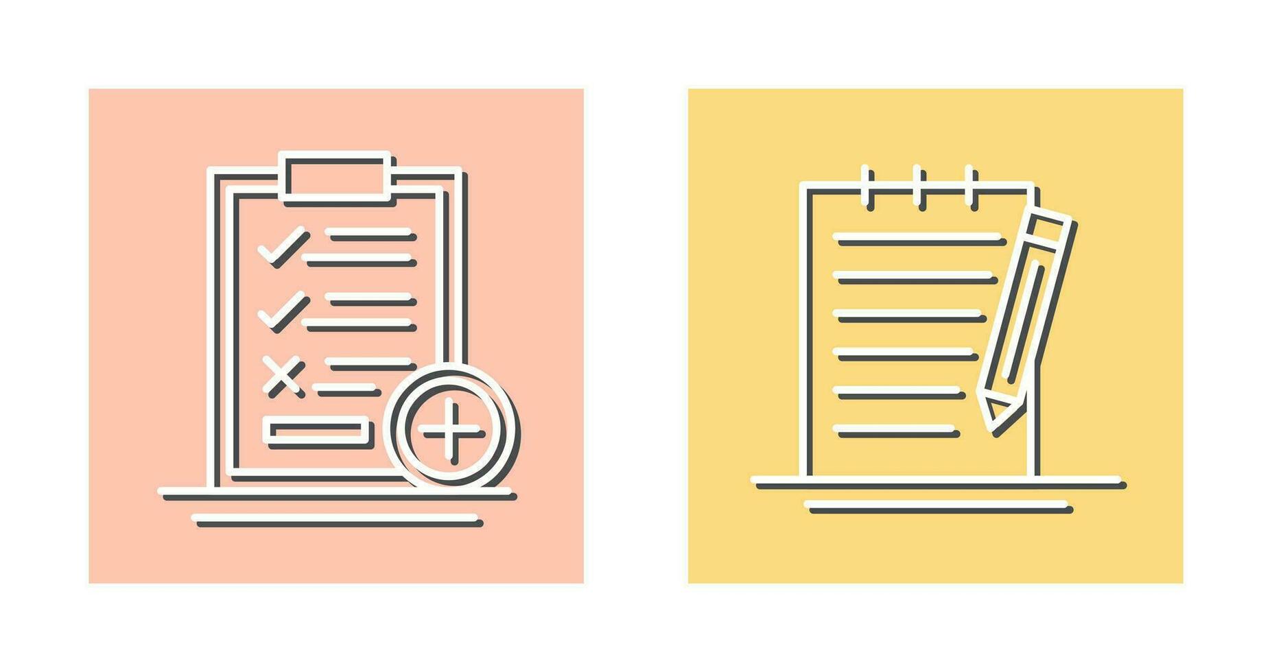 Medical Examination List and Check Up List Icon vector