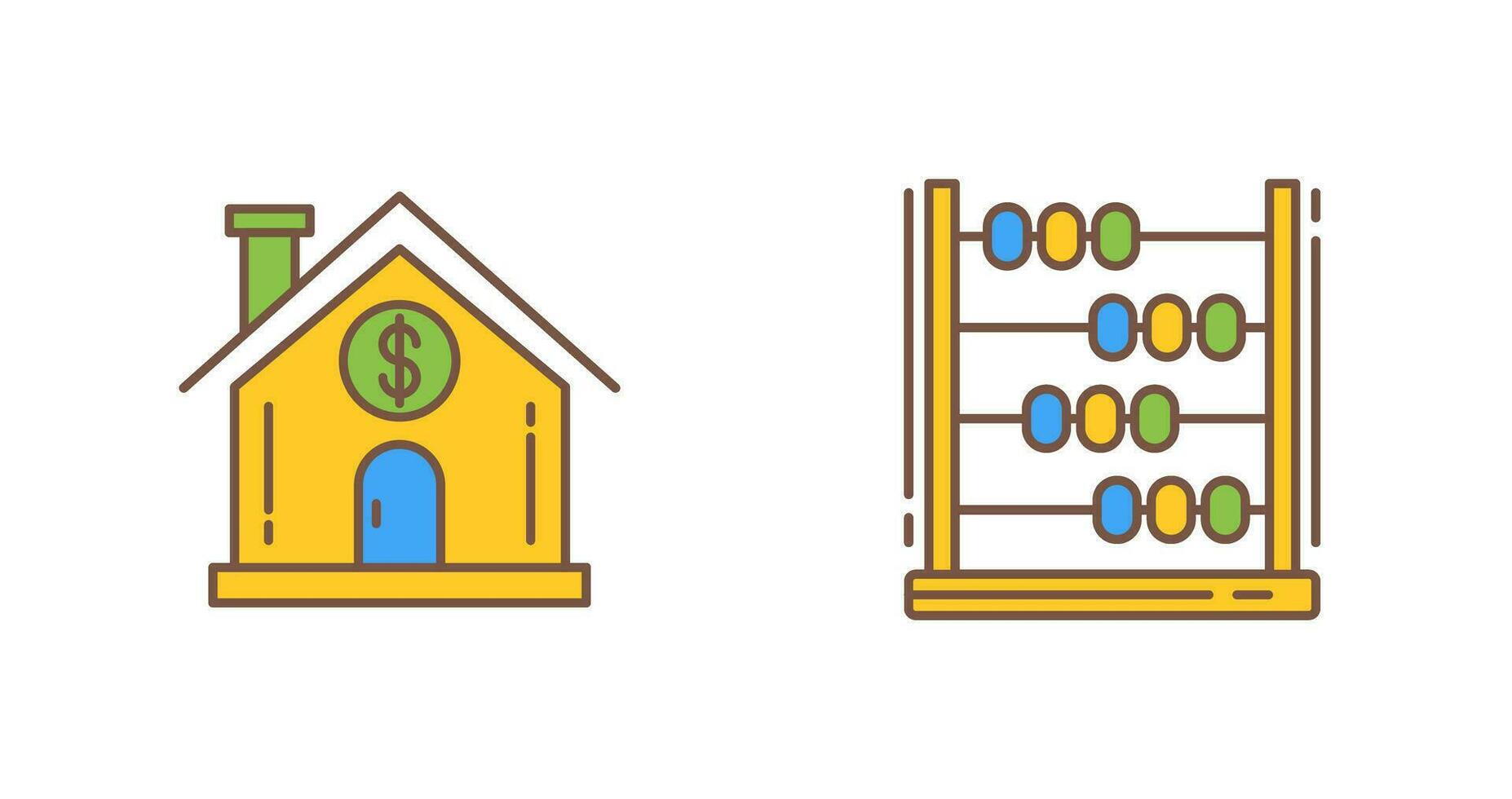 Abacus and Home Icon vector