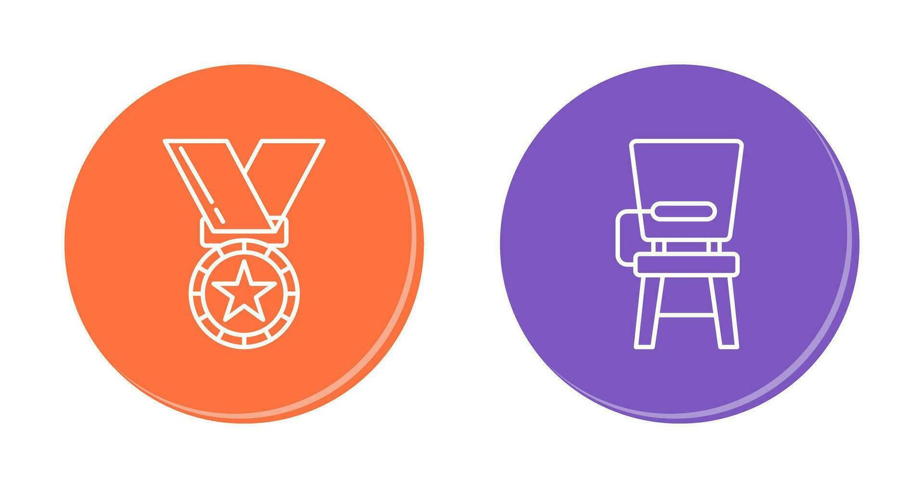 Medal and DeskSnack and Money Icon vector