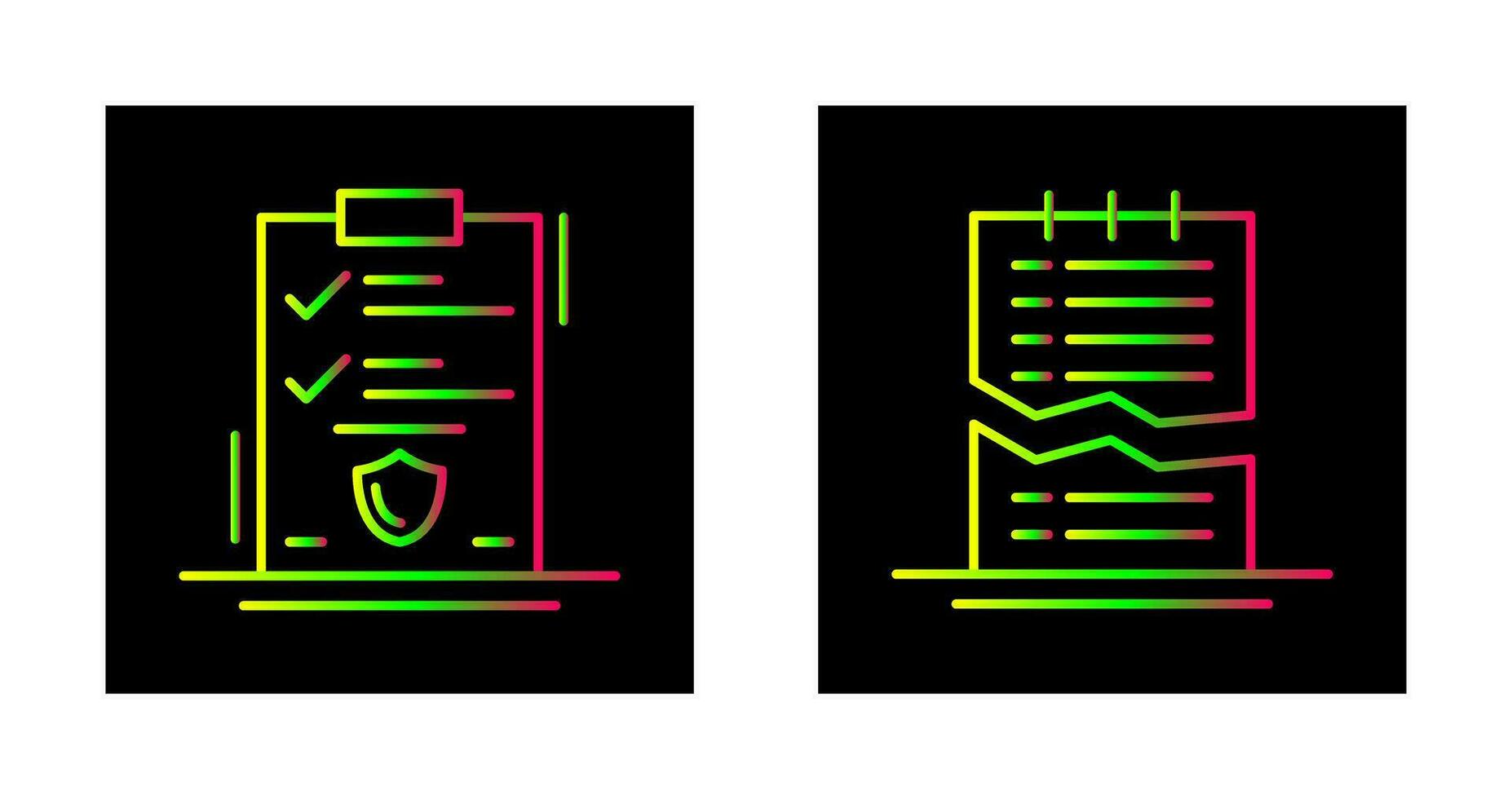 Approved and Corrupted List Icon vector