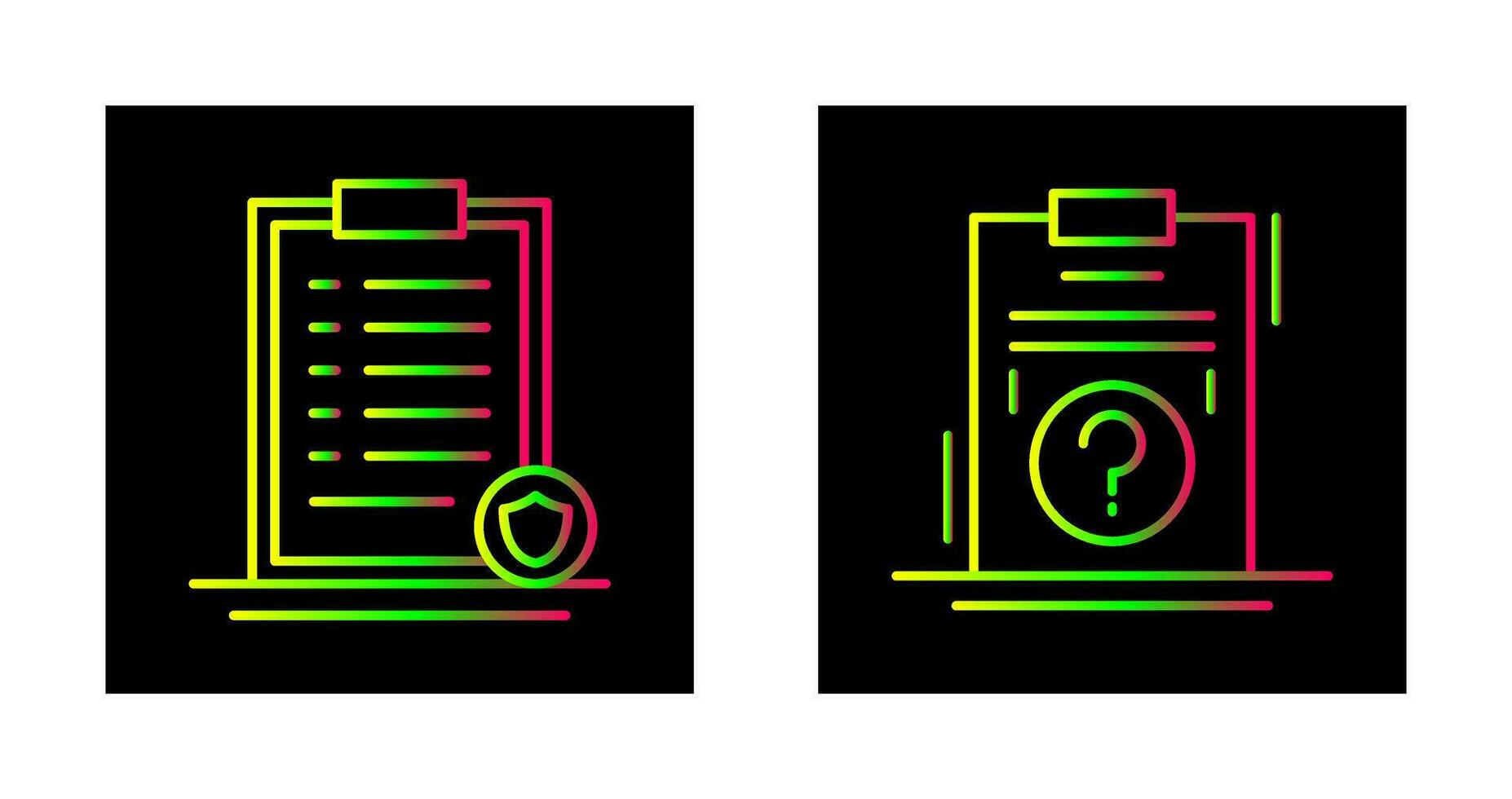 List Protection and Question Icon vector