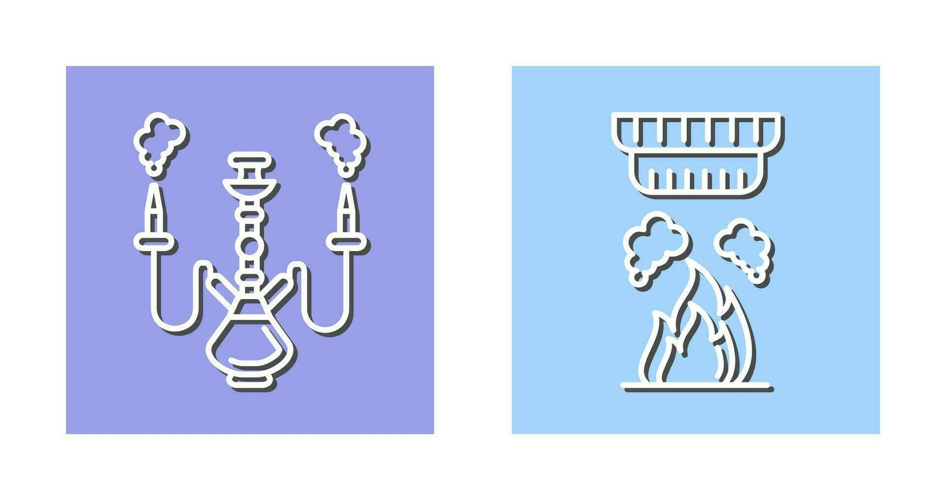 Shisha and Smoke Detector Icon vector