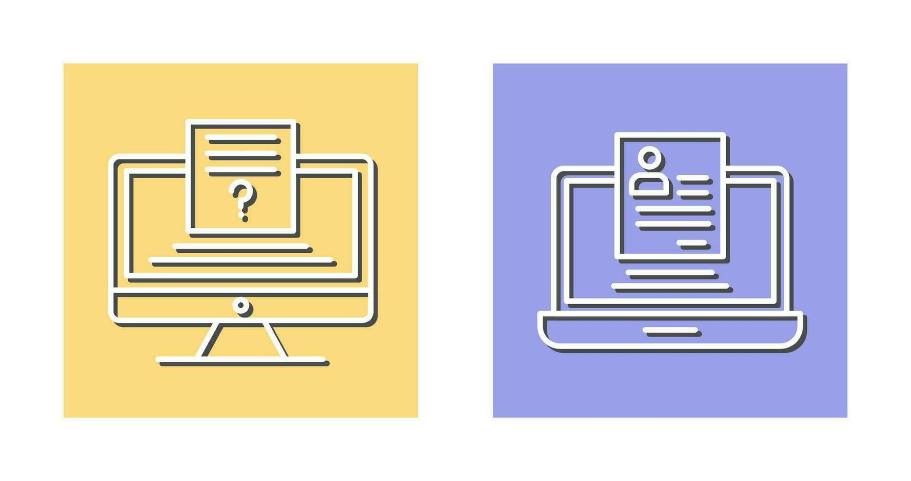 Quiz and Registration Icon vector