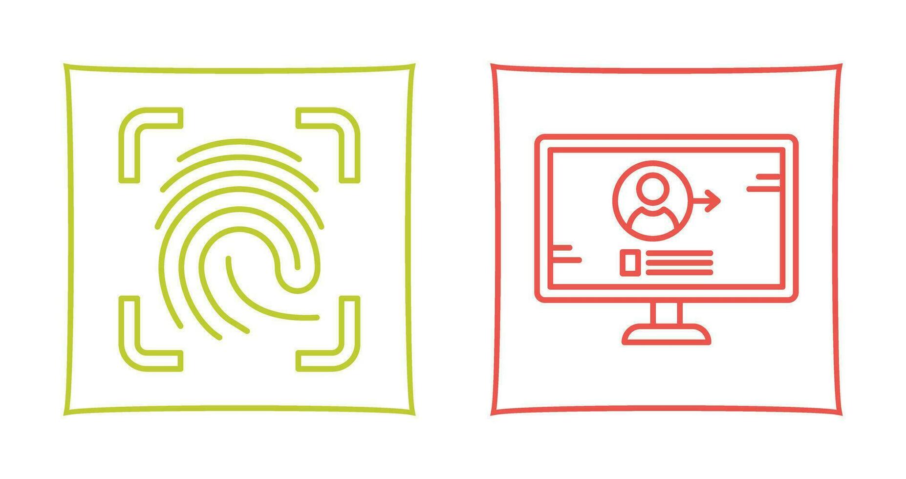 Log and Finger Print Icon vector